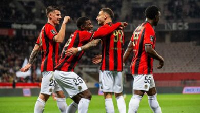 Nice naik ke kedudukan ketiga berkat kemenangan 2-0 melawan Lens