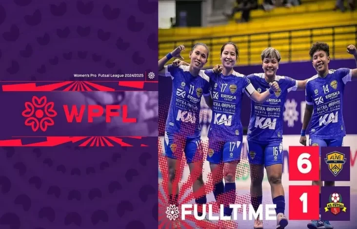 Hasil Kompetisi Futsal Profesional Putri 2025: Alive FC Bantai Karmila Sari Futsal 6-1