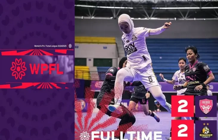 Hasil Kompetisi Futsal Profesional Putri 2025: Fafage Femeni vs Kebumen Angels Imbang 2-2!