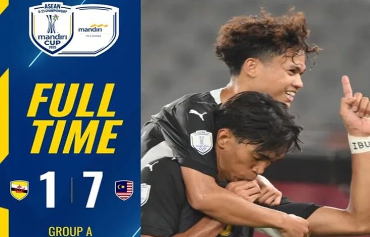 Hasil Piala AFF U-23 2025: Malaya Bantai Brunei Darussalam 7-1