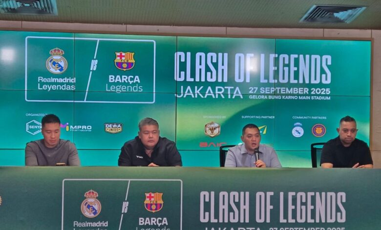 Legenda Madrid vs Barcelona akan duel pada Ibukota Indonesia 27 September