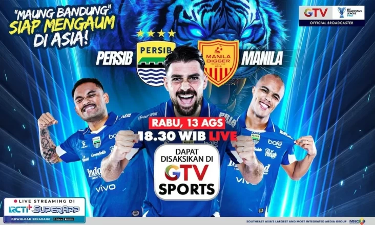 Live di area di GTV, Menantang Raksasa Filipina, Dukung PersibTembus Babak Utama AFC Champions League Two 2025