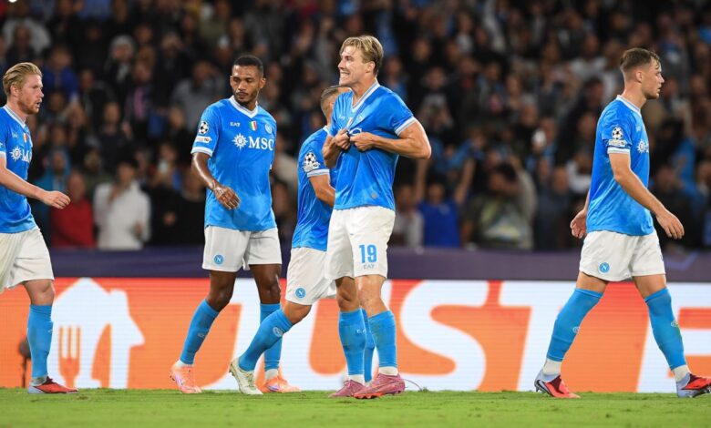 Dua gol Hojlund bawa tim tim Napoli kalahkan Sporting CP 2-1