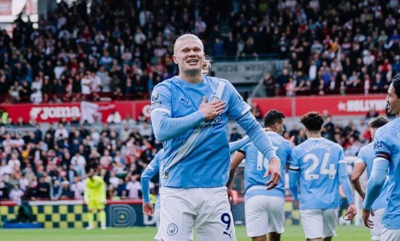Dua gol Haaland antar Manchester City puncaki klasemen Turnamen Inggris