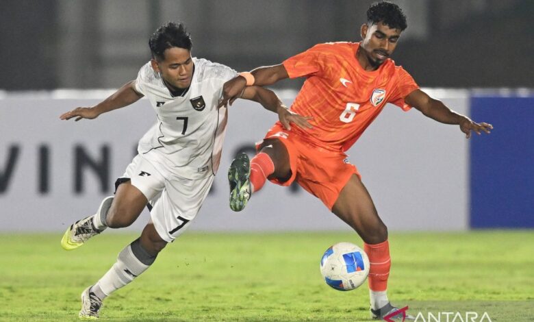 Nusantara U23 dipaksa imbang 1-1 oleh India pada uji coba kedua