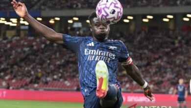 Martinelli kemudian juga Saka menangkan Arsenal berhadapan dengan Olympiakos