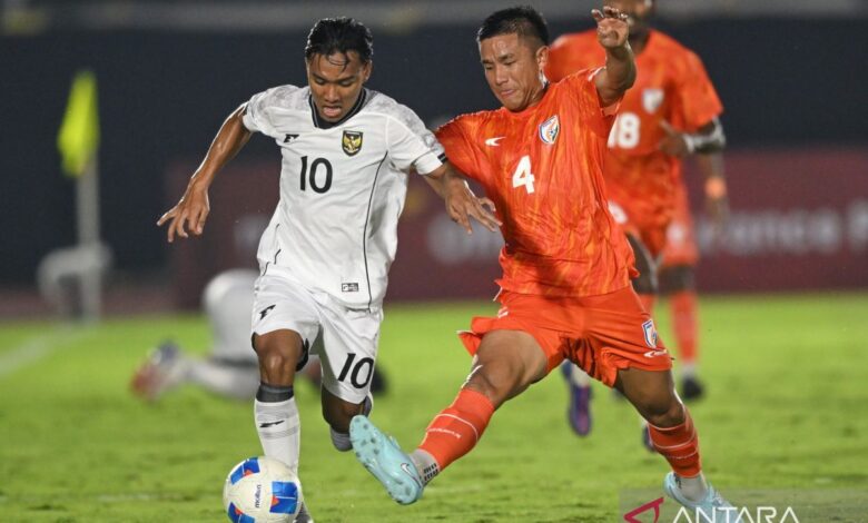 Babak pertama Tanah Air U-23 vs India U-23 berakhir imbang tanpa gol