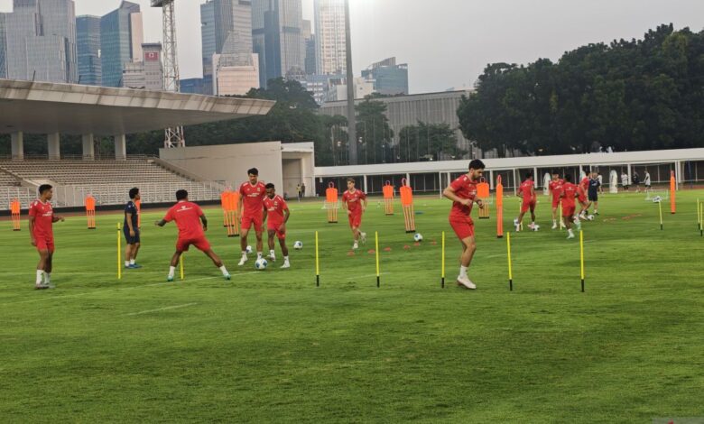Timnas kembali latihan untuk hadapi Mozambik, Hubner menepi