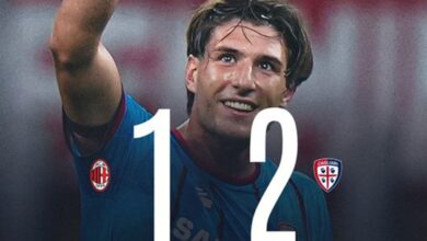 AC Milan gagal tampil Turnamen Champions setelahnya kalah 1-2 dari Cagliari